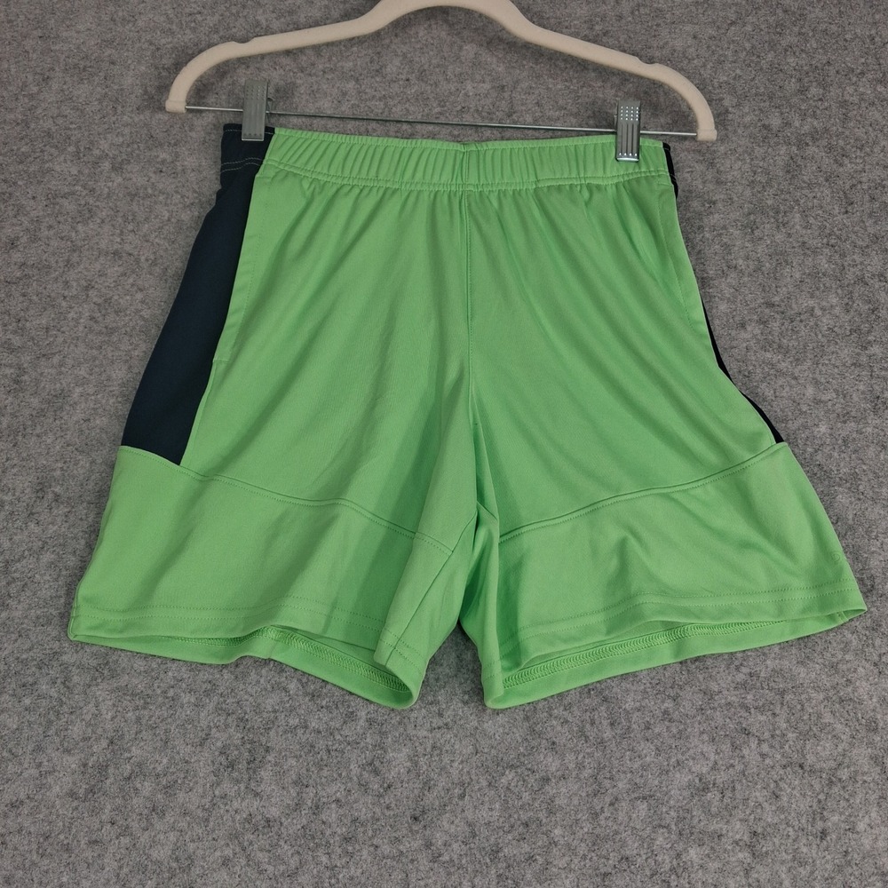 DSG Knit Performance Short Boys L Green Navy Moisture Wicking Athletic Shorts